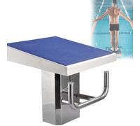 CUTANGELAR Piattaforma di Partenza per Piscina, Trampolini Antiscivolo in Acciaio Inox, per Allenamento E Competizioni in Piscina, Inclinazione di 15°, Portata 250 kg, per Atleti(Upgrade)