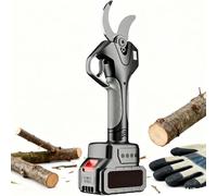 CUTANGELAR Potatore Elettrico di Grado Professionale, Diametro Taglio 3 Pollici Motore Spazzole, con Display LCD e Lame SK5, Tagliarami Portatile per Giardinaggio Potatura Alberi(With pole)