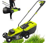 CUTANGELAR Rasaerba elettrico, Rasaerba a batteria, 40V, 4,0Ah -Larghezza di taglio 33cm, sacco di raccolta da 40 litri -Soluzione perfetta per aree sensibili al rumore(Battery*4)