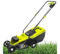 CUTANGELAR Rasaerba elettrico, Rasaerba ricaricabile senza fili 40 V con doppia batteria - Lama al manganese da 33 cm, Sis-tema di raccolta da 40 l a 3400 giri/min(Battery*4)