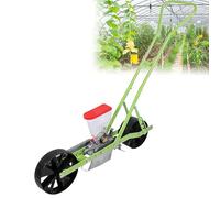 CUTANGELAR Seminatrice A Spinta Manuale, Seminatrice di Ortaggi A File Regolabile per Orti. Spaziatura Personalizzabile per Mais, Soia, Perfetta per La Semina in Collina E in Terrazza.(1row)