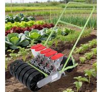 CUTANGELAR Seminatrice di Mais E Soia da Giardino, Seminatrice di Precisione per Ortaggi A Spinta, Nuova Seminatrice Manuale Portatile con Spaziatura Regolabile, 1/2/3/4/5/6 File, per Pendii.(5row)
