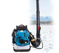 CUTANGELAR Soffiatore A Spalla 125cc 4 Tempi Multiuso, Prestazioni Potenti 6kW, Velocità Massima 10000 RPM, Adatto Per Uso Stagionale Incluso Spazzaneve E Soffiatore Foglie(Blue)