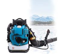 CUTANGELAR Soffiatore A Spalla A Benzina Senza Fili 4 Tempi 125cc, Serbatoio Carburante 2.0L, Max 10000 RPM, Per Pulizia Multi-Superficie, Basso Rumore E Vibrazione Per Uso Residenziale(Blue)