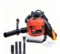 CUTANGELAR Soffiatore A Spalla A Gas Professionale 4 Tempi 125cc, Flusso D'Aria Potente E Controllo Crociera, Velocità Regolabile Per Pulizia Efficace Di Foglie, Polvere E Neve(Red)