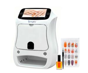 CUTANGELAR Stampante Automatica Unghie Art 3D, Stampante Unghie Mobile Digitale, Stampa Alta Risoluzione 2400DPI, Applicazione Veloce 10 Secondi, Perfetta per Manicure(Nailartmachine)