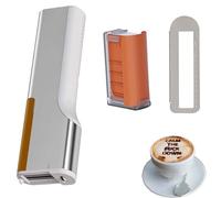 CUTANGELAR Stampante Fai Da Te Per Alimenti: Stampante Per Caffè, Stampante Per Latte Art, Penna Portatile Per Stampa Alimentare, Mini Penna Portatile Per Stampa Di Caffè(Food Printer+Brown Ink)
