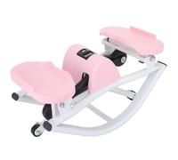 CUTANGELAR Stepper Laterale, Attrezzo Cardio Compatto, Offre Un Movimento Laterale. Include Un Monitor LCD E Fasce Di Resistenza, Per L'allenamento Di Gambe E Glutei, Ideale Per L'uso In Casa.(Pink)