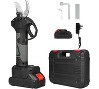 CUTANGELAR Tagliarami Elettrico, Cesoie Elettriche Diametro Taglio 3 Pollici, con Asta Estensione Regolabile 1.3-2.2m, 2 Batterie e Caricabatterie, per Facile Potatura Alberi Parchi(With pole)