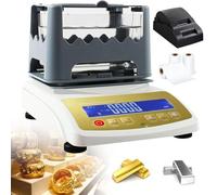 CUTANGELAR Tester Per La Purezza Dell'oro, Tester Del Valore K Dell'oro, Precisione Di Pesatura 0,01 G/0,005 G/0,001 G, Analizzatore Di Metalli Preziosi, Per Il Test Della Purezza(W/Printer,MDJ1200K)