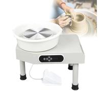 CUTANGELAR Tornio da Vasaio con Piatto Girevole in Alluminio da 25 Cm, Alimentato da Un Motore da 350 W. Offre Un Display LCD della velocità E Il Controllo A Pedale, per Principianti