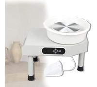 CUTANGELAR Tornio da Vasaio Fai da Te da 350 W con Kit Completo di Utensili, Offre Un Controllo Versatile della velocità Tramite Schermo Digitale E Pedale. Piatto Girevole da 25 Cm E Vasca Rimovibile
