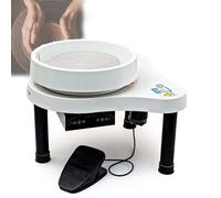 CUTANGELAR Tornio per Ceramica Nuova Versione, Macchina per Ceramica Elettrica da 60-320 Giri/min, con Touch Screen LCD E Pedale, per Scultura Fai da Te in Argilla da 200 W per Adulti(White)