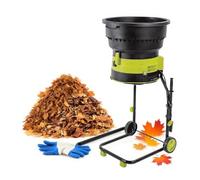 CUTANGELAR Trituratore Elettrico Per Foglie Da Giardino Senza Lame, Motore Da 2500 W Con Capacità Di 208 L/Min, Ampia Tramoggia Per Ramoscelli, Erba E Foglie, Portatile Con(Nopowercord)