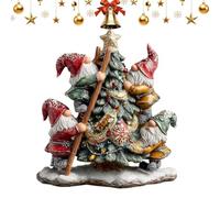 Cute 2D Acrylic Christmas Gnome Ornaments | Holiday Gnome Decorations Made Of 2D Acrylic, Christmas Trees, Winter Décor, Gardening, Daily Indoor Displays, Parties, Offices, Homes, Dorms, A