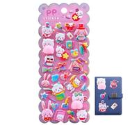 Cute 3D Stickers - PVC | Funny Cute Reusable | Decorative Animal Crafts Decals | for Classroom, Scrapbooking,Journal,Crafts, Notebook, Computer, Birthday,Christmas