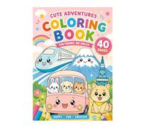 CUTE ADVENTURES COLORING BOOK: FUN FRIENDS,BIG SMILES!