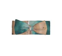 Cute Aerial view of the beach Print Baby Bow Headband - Fascia per capelli in nylon morbida ed elastica, accessori per capelli delicati da principessa