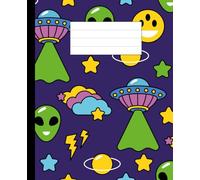 Cute Aesthetic Notebook for School and College Students: UFO, 60 pages