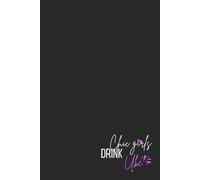 Cute Aesthetic Notebook - Lined Journal 120 Pages - Quote 'CHIC GIRLS DRINK UBE' - Trendy & Fun Gift for Ube Latte Lovers, Foodies, Students & ... To-Do Lists & Chic Lifestyle Planning
