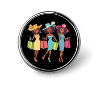 Cute African Am-erican Women Brooch Pins for Women Men Cute Badge Lapel Pins for Backpack Dress Accessories