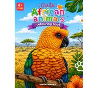 Cute African Animals: Colouring Book