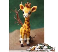 Cute African Baby Giraffe Puzzle Impossibili 1000 Pezzi Decorazione Per La Casa. Rilassamento E Intelligence Per Adulti E Ragazzi Da 14 Anni 1000pcs (75x50cm)