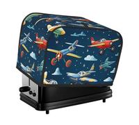 Cute Aircraft Toaster Cover 2 slice, Cartoon Airplane Toaster Accogliente con Tasca antimacchia Antipolvere Cucina Piccolo Elettrodomestico Protector