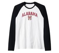Cute Alabama Design with Coquette Bow Maglia con Maniche Raglan