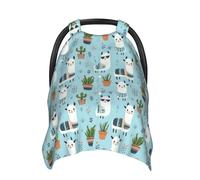 Cute Alpaca Cactus 1 Stampa Baby Car Seat Covers, Traspirante Copertura Allattamento Al Seno Copertura Passeggino, Multiuso Neonato Neonato Seggiolino Auto Baldacchino, Neonati Ragazzi Ragazze Neonati