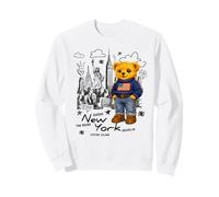 Cute American Teddy Bear Sketch Drawing, New York Teddy Bear Felpa