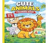 Cute and Adorable AI Animals Coloring book for kids: Educational Coloring pages with animals and alphabets for children ages 3 to 5