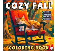 Cute and Cozy Fall Days Vibes Coloring Book for Adults Men Women Kids Boys Girls Teens Super Cute Simple Fall Bold and Easy Coloring Book Stress ... Cozy Fall Season Theme Autumn Coloring Sheets