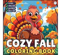 Cute and Cozy Fall Days Vibes Coloring Book for Adults Men Women Kids Boys Girls Teens Super Cute Simple Fall Bold and Easy Coloring Book Halloween ... Sheets Stress Relief Relaxation Coloring Book