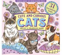 Cute and Curious Cats Artist's Coloring Book (31 Single-Sided Designs on Thick Paper)