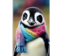 Cute and Funny Animal Notebook - Penguin: A Square Journal with an Inspiring and Motivational Quote on Every Page