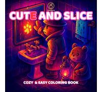 Cute and Slice: Cozy and Easy Coloring Book With Bold Animal Characters in Lightly Creepy Slasher-Inspired Scenes