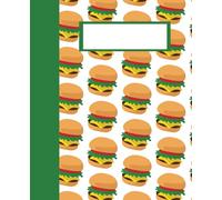 Cute And Tasty Hamburger Print Composition Notebook for Journaling, 100 College Ruled Pages