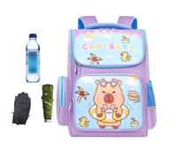 Cute Animal Backpack, Capybara Print Bookbag, 14.12 Inch Kids School Bag with Partition Compartments, Waterproof Durable Backpack, Stylish Elementary Backpacks Bag for Girls Boys Kindergarten