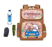 Cute Animal Backpack, Capybara Print Bookbag, 14.12 Inch Kids School Bag with Partition Compartments, Waterproof Durable Backpack, Stylish Elementary Backpacks Bag for Girls Boys Kindergarten