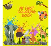 CUTE ANIMAL COLORING BOOK: Educational coloring page whit animals and names for children 3-6