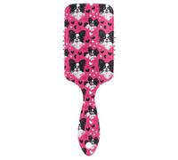 Cute Animal Dog Heart Valentine liscia spazzola per capelli lunghi Progettato testa massaggiatore cuoio capelluto per capelli spessi con manico ergonomico cepillo anti crespo para cabello