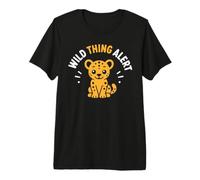 Cute Animal Leopard Quote Funny Wild Thing Alert Maglietta Premium