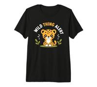 Cute Animal Leopard Quote Funny Wild Thing Alert Maglietta Premium