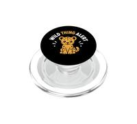 Cute Animal Leopard quote Funny Wild Thing Alert PopSockets PopGrip per MagSafe