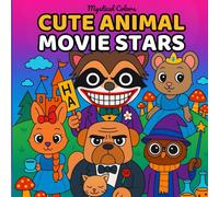 Cute Animal Movie Stars: Coloring Book for Adults and Kids Featuring Super Cute Movie-Inspired Characters with Bold, Easy and Simple Designs for Relaxation