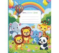 Cute Animal Primary Composition Notebook for Kids - Handwriting & Drawing Practice | 110 Pages | Dotted Midline | Kindergarten & 1st Grade: Fun Zoo ... Kindergarten & First Grade | 7.5 x 9.25 in