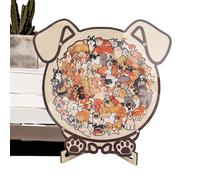 Cute Animal Puzzles Table Decor Educational Creative Ornament | Framed Wood Puzzle for Adults Home Indoor Living Room Study Bedroom Shelf