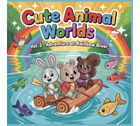 Cute Animal Worlds - Adventure at Rainbow River: Adventure Shines Where Rainbows Begin! - A Magical River Journey Coloring Book for Kids Ages 4-8