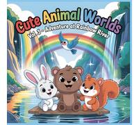 Cute Animal Worlds - Adventure at Rainbow River: Let’s Sail Toward the Colors of Fun! - A Whimsical Rainbow Adventure Coloring Book for Kids Ages 4-8